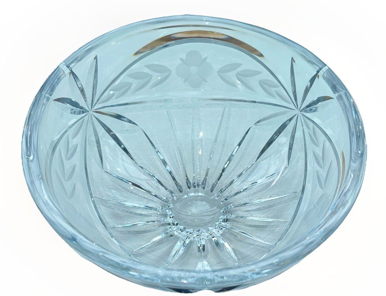 Mikasa Crystal Center Bowl Rare Park Rose Discontinued Pattern 9" Original Box - AntiquesEtceteraMikasa Crystal Center Bowl Rare Park Rose Discontinued Pattern 9" Original BoxMikasaAntiquesEtcetera