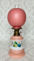 Miniature Antique GWTW Oil Kerosene Lamp Milk Glass Hulsebus Bk 1 149 FloralAntiquesEtcetera
