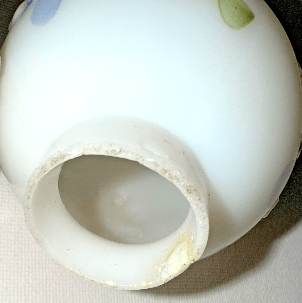 Miniature Antique GWTW Oil Lamp Apple Blossom Smith 1 193 Polychrome Milk Glass - AntiquesEtceteraMiniature Antique GWTW Oil Lamp Apple Blossom Smith 1 193 Polychrome Milk GlassAntiqueAntiquesEtcetera