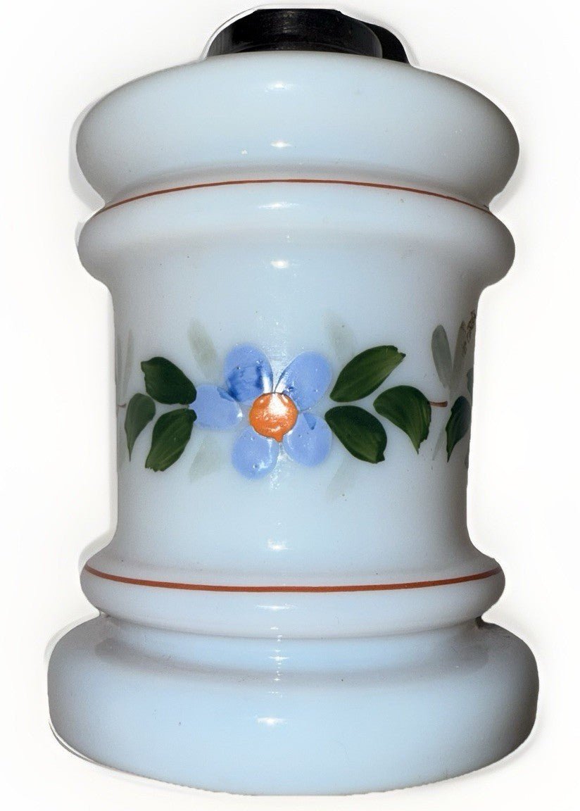 Miniature Antique GWTW Oil Lamp Hulsebus II 344 Victorian Enameled Floral Motif - AntiquesEtceteraMiniature Antique GWTW Oil Lamp Hulsebus II 344 Victorian Enameled Floral MotifAntiqueAntiquesEtcetera