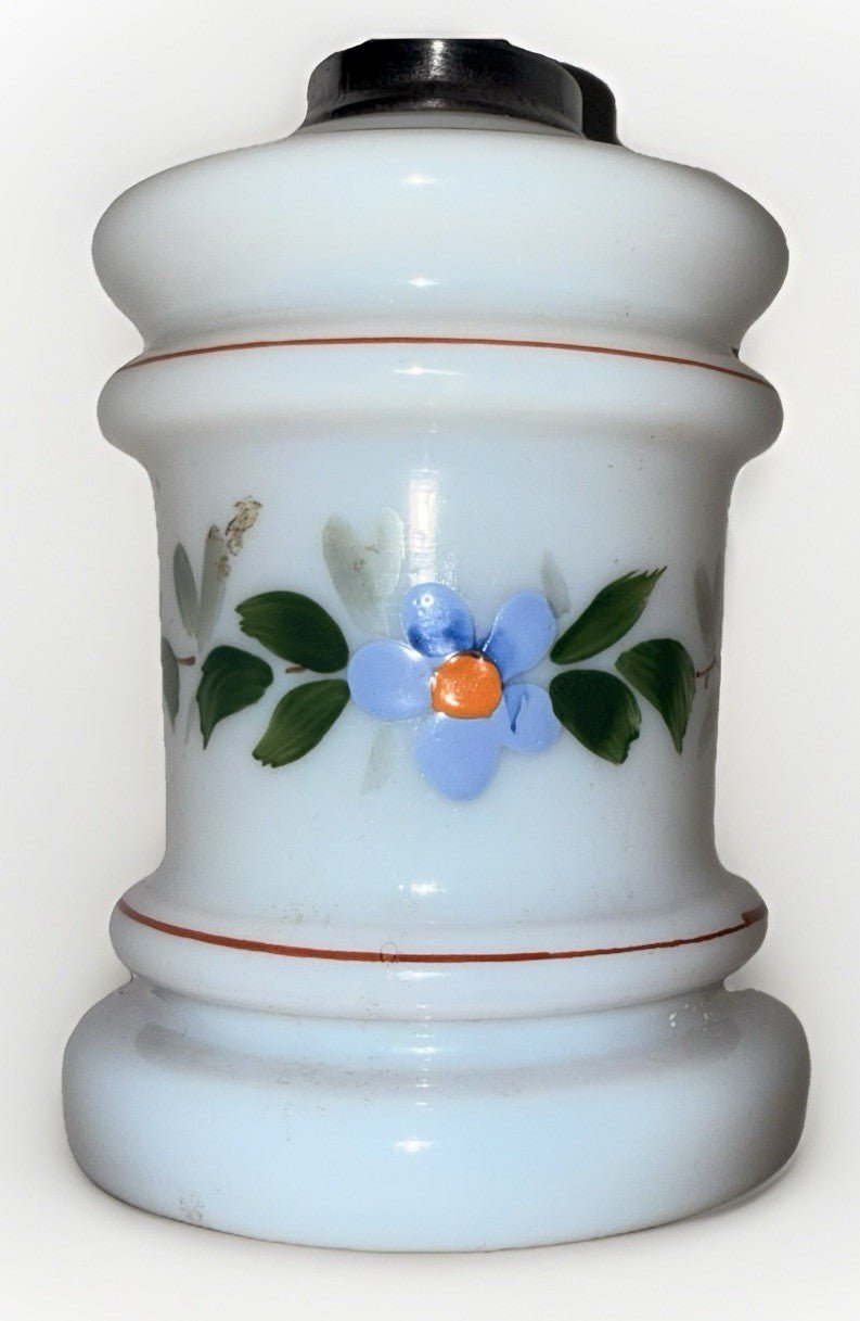 Miniature Antique GWTW Oil Lamp Hulsebus II 344 Victorian Enameled Floral Motif - AntiquesEtceteraMiniature Antique GWTW Oil Lamp Hulsebus II 344 Victorian Enameled Floral MotifAntiqueAntiquesEtcetera