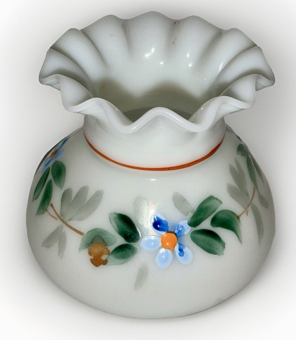 Miniature Antique GWTW Oil Lamp Hulsebus II 344 Victorian Enameled Floral Motif - AntiquesEtceteraMiniature Antique GWTW Oil Lamp Hulsebus II 344 Victorian Enameled Floral MotifAntiqueAntiquesEtcetera