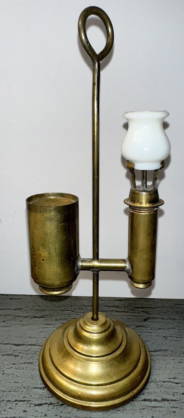 Miniature Antique Single - Arm Student Lamp Kerosene Oil Smith 1 Fig 83 VERY RARE - AntiquesEtceteraMiniature Antique Single - Arm Student Lamp Kerosene Oil Smith 1 Fig 83 VERY RAREBristol BrassAntiquesEtcetera