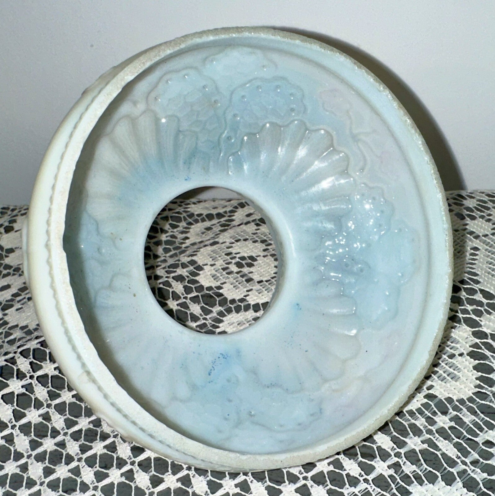 Miniature GWTW Oil Lamp Smith Bk 1, 250 Milk Glass Blue Pink Floral Diana 1896 - AntiquesEtceteraMiniature GWTW Oil Lamp Smith Bk 1, 250 Milk Glass Blue Pink Floral Diana 1896AntiqueAntiquesEtcetera
