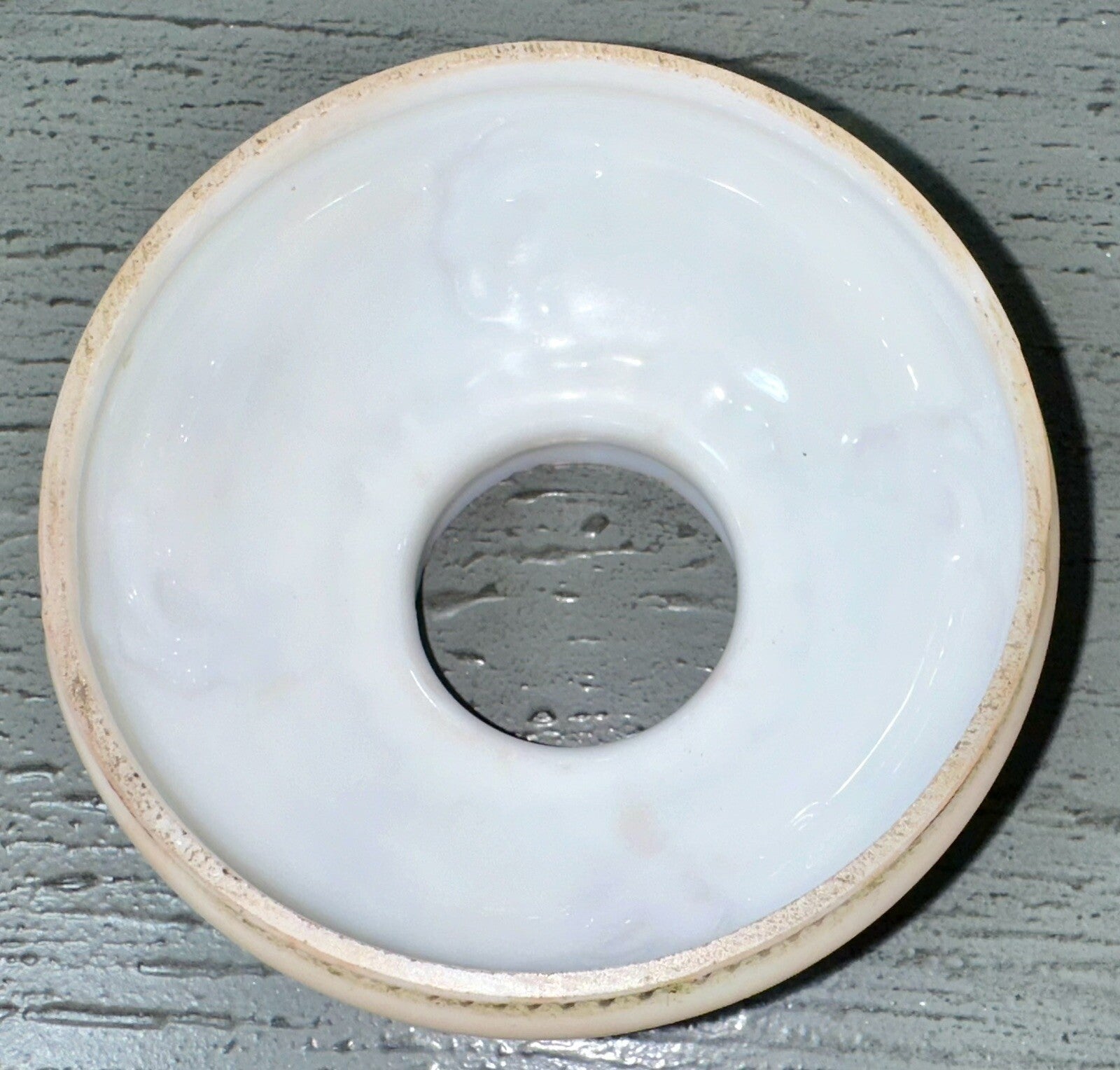 Miniature GWTW Oil Lamp Smith I, 245 Milk Glass "Elsie" Art Nouveau w/ Gilt Trim - AntiquesEtceteraMiniature GWTW Oil Lamp Smith I, 245 Milk Glass "Elsie" Art Nouveau w/ Gilt TrimAntiqueAntiquesEtcetera