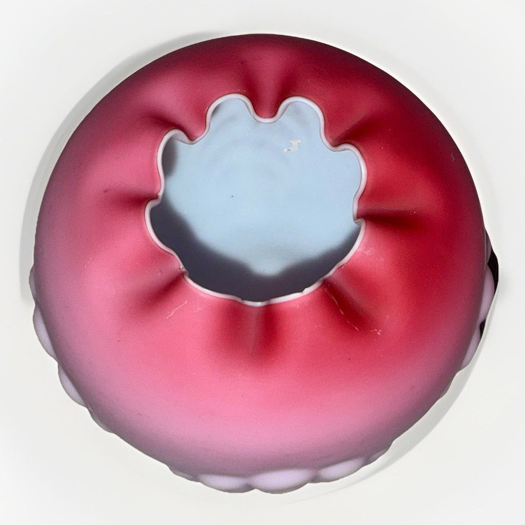 Mt. Washington Art Glass Rose Bowl Fan Embossed Pink Satin Antique - AntiquesEtceteraMt. Washington Art Glass Rose Bowl Fan Embossed Pink Satin AntiqueUnmarkedAntiquesEtcetera