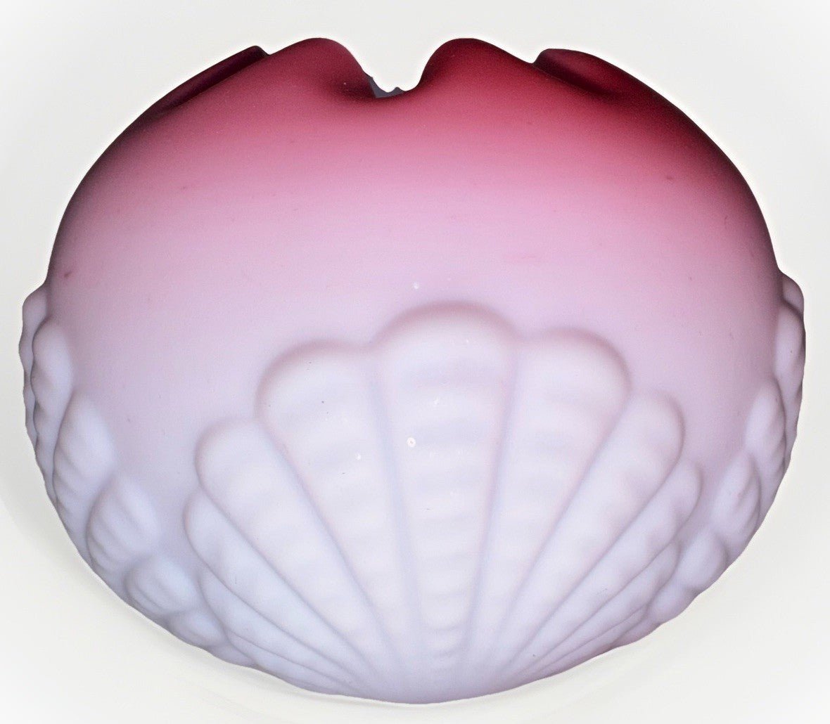 Mt. Washington Art Glass Rose Bowl Fan Embossed Pink Satin Antique - AntiquesEtceteraMt. Washington Art Glass Rose Bowl Fan Embossed Pink Satin AntiqueUnmarkedAntiquesEtcetera