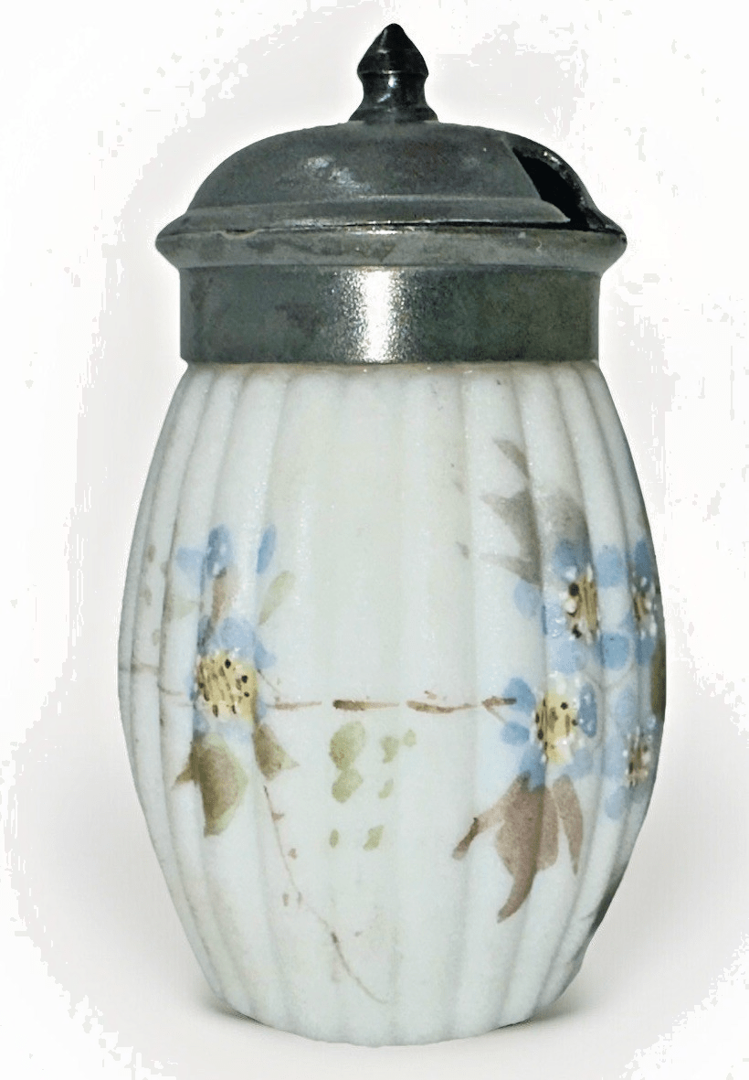 Mt. Washington Satin Glass Mustard Pots Autumn Leaves with Calla Lily Spoon - AntiquesEtceteraMt. Washington Satin Glass Mustard Pots Autumn Leaves with Calla Lily SpoonAntiquesEtceteraAntiquesEtcetera