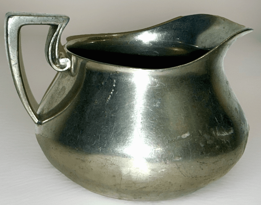 Mullholland Silver Co. Pewter Cream Pitcher Art Deco Final Production Year 1932 - AntiquesEtceteraMullholland Silver Co. Pewter Cream Pitcher Art Deco Final Production Year 1932Mullholland Silver CoAntiquesEtcetera