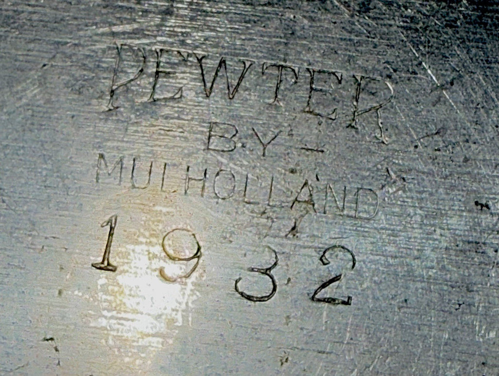 Mullholland Silver Co. Pewter Cream Pitcher Art Deco Final Production Year 1932 - AntiquesEtceteraMullholland Silver Co. Pewter Cream Pitcher Art Deco Final Production Year 1932Mullholland Silver CoAntiquesEtcetera
