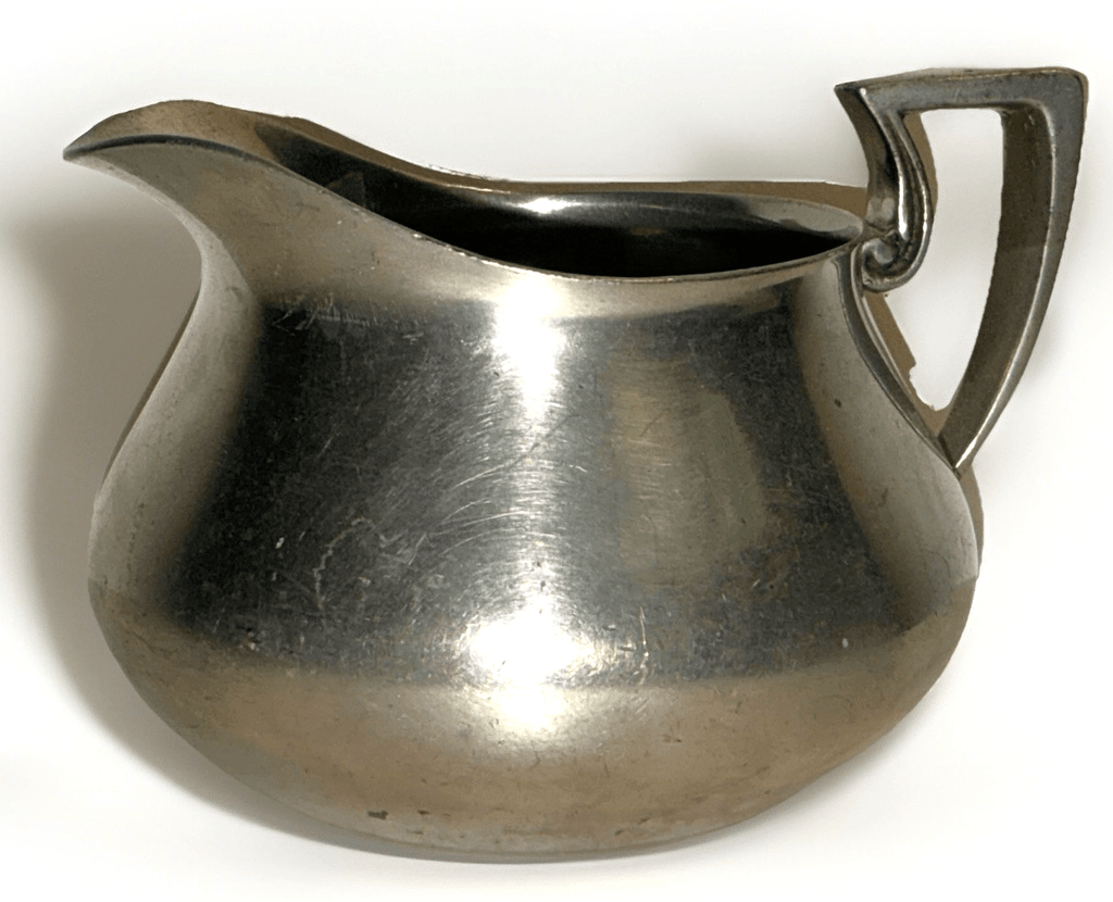 Mullholland Silver Co. Pewter Cream Pitcher Art Deco Final Production Year 1932 - AntiquesEtceteraMullholland Silver Co. Pewter Cream Pitcher Art Deco Final Production Year 1932Mullholland Silver CoAntiquesEtcetera