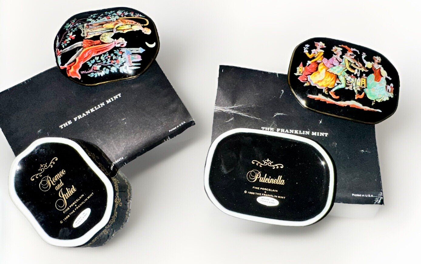 Music Box Romeo & Juliet + Pulcinella Masterpieces Russian Ballet Franklin Mint - AntiquesEtceteraMusic Box Romeo & Juliet + Pulcinella Masterpieces Russian Ballet Franklin MintFranklin MintAntiquesEtcetera