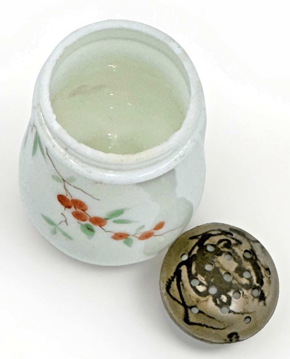 New Martinsville Sugar Shaker Cherry Blossom Branch Motif Opal Glass with Lid - AntiquesEtceteraNew Martinsville Sugar Shaker Cherry Blossom Branch Motif Opal Glass with LidNew MartinsvilleAntiquesEtcetera