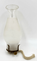No. 0 Kerosene Oil Lamp Burner with Wick and Glass Pie Crust Top Chimney - AntiquesEtceteraNo. 0 Kerosene Oil Lamp Burner with Wick and Glass Pie Crust Top ChimneyAntiquesEtceteraAntiquesEtcetera