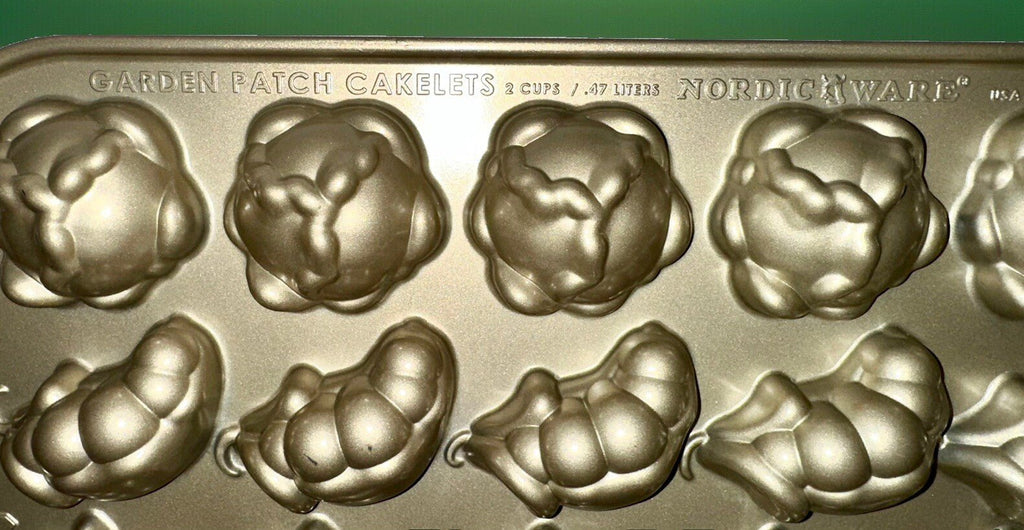 Nordic Ware Garden Patch Cakelets Mini Cakes Easter Candy Carrots Peas Cabbage - AntiquesEtceteraNordic Ware Garden Patch Cakelets Mini Cakes Easter Candy Carrots Peas CabbageNordic WareAntiquesEtcetera