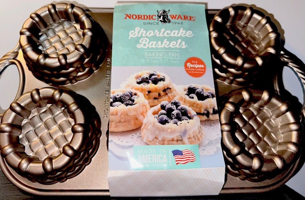 Nordic Ware Shortcake Baskets Pan 6 Cake Holes High - Quality Heavy Cast Aluminum - AntiquesEtceteraNordic Ware Shortcake Baskets Pan 6 Cake Holes High - Quality Heavy Cast AluminumNordic WareAntiquesEtcetera