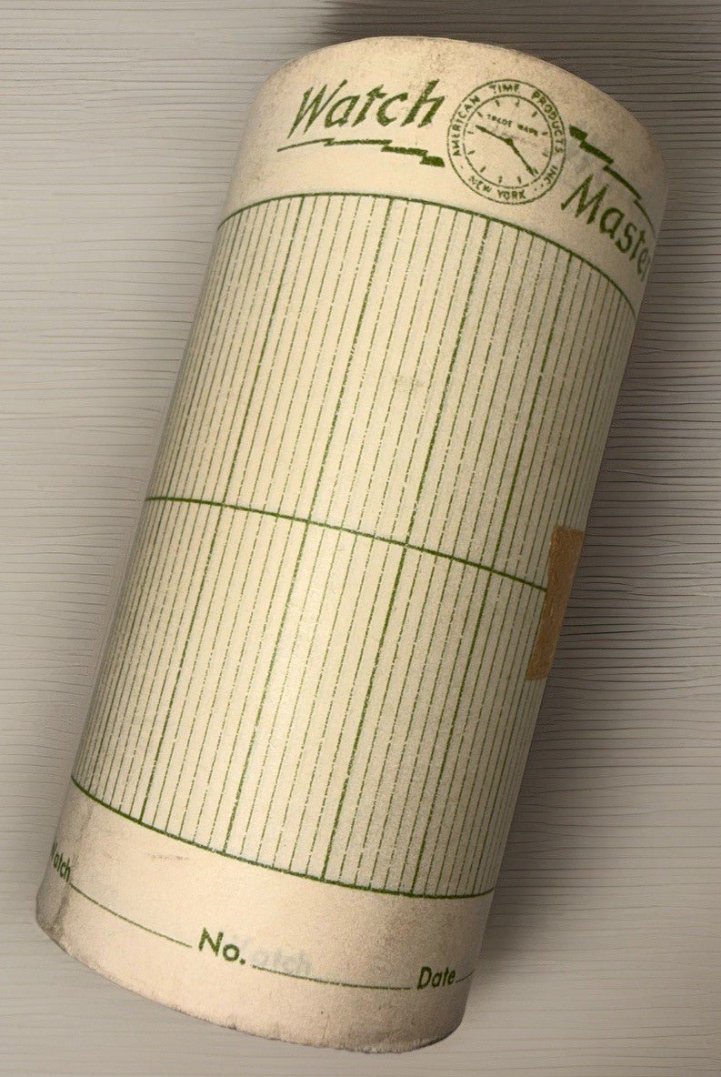 NOS Watch Master Timing Machine Graph Roll Chart Paper SP - 464 - G Vintage - AntiquesEtceteraNOS Watch Master Timing Machine Graph Roll Chart Paper SP - 464 - G VintageWatch MastersAntiquesEtcetera