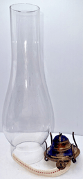 O. L. & L. Co. Banner No. 1 Oil Lamp Burner with Clear Glass Chimney - AntiquesEtceteraO. L. & L. Co. Banner No. 1 Oil Lamp Burner with Clear Glass ChimneyO. L. & L. Co.AntiquesEtcetera