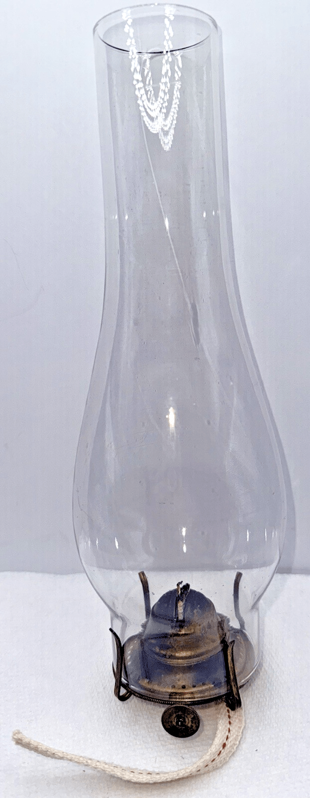O. L. & L. Co. Banner No. 1 Oil Lamp Burner with Clear Glass Chimney - AntiquesEtceteraO. L. & L. Co. Banner No. 1 Oil Lamp Burner with Clear Glass ChimneyO. L. & L. Co.AntiquesEtcetera