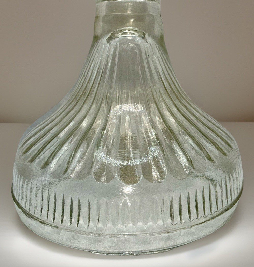 Oil Kerosene Lamp Hobnail w/ Reverse Hammered Texture Glass Font Oil Pedestal - AntiquesEtceteraOil Kerosene Lamp Hobnail w/ Reverse Hammered Texture Glass Font Oil PedestalUnbrandedAntiquesEtcetera