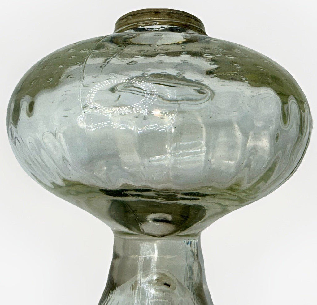 Oil Kerosene Lamp Hobnail w/ Reverse Hammered Texture Glass Font Oil Pedestal - AntiquesEtceteraOil Kerosene Lamp Hobnail w/ Reverse Hammered Texture Glass Font Oil PedestalUnbrandedAntiquesEtcetera