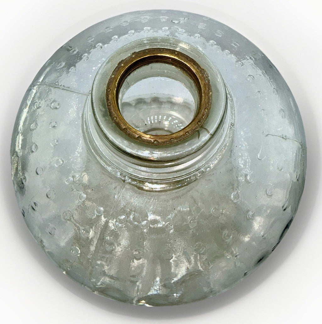 Oil Kerosene Lamp Hobnail w/ Reverse Hammered Texture Glass Font Oil Pedestal - AntiquesEtceteraOil Kerosene Lamp Hobnail w/ Reverse Hammered Texture Glass Font Oil PedestalUnbrandedAntiquesEtcetera