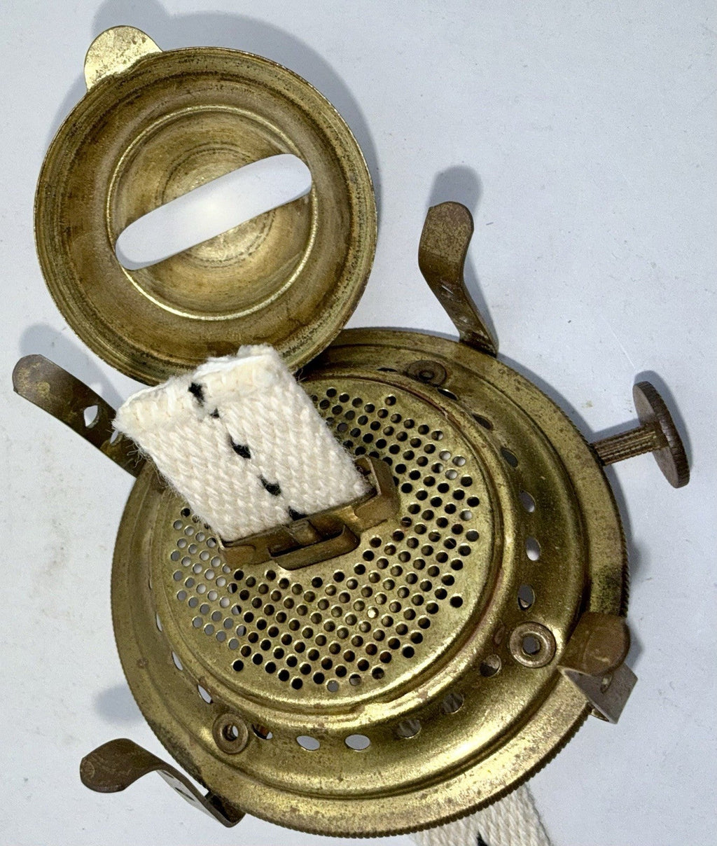 Oil Lamp Burner No. 1 EAGLE by A.M. Bur. Co. w/ Accordion Top Chimney Antique - AntiquesEtceteraOil Lamp Burner No. 1 EAGLE by A.M. Bur. Co. w/ Accordion Top Chimney AntiqueA M Bur Co.AntiquesEtcetera