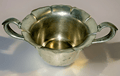 Old Colony Pewter JB NY Double Handled Open Sugar Bowl Victorian Arms Petal Top - AntiquesEtceteraOld Colony Pewter JB NY Double Handled Open Sugar Bowl Victorian Arms Petal TopOld Colony PewterAntiquesEtcetera