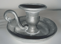 Old World Pewter Chamberstick Museum Finish w/ Handle & Drip Tray Engraved - AntiquesEtceteraOld World Pewter Chamberstick Museum Finish w/ Handle & Drip Tray EngravedOld World PewterAntiquesEtcetera