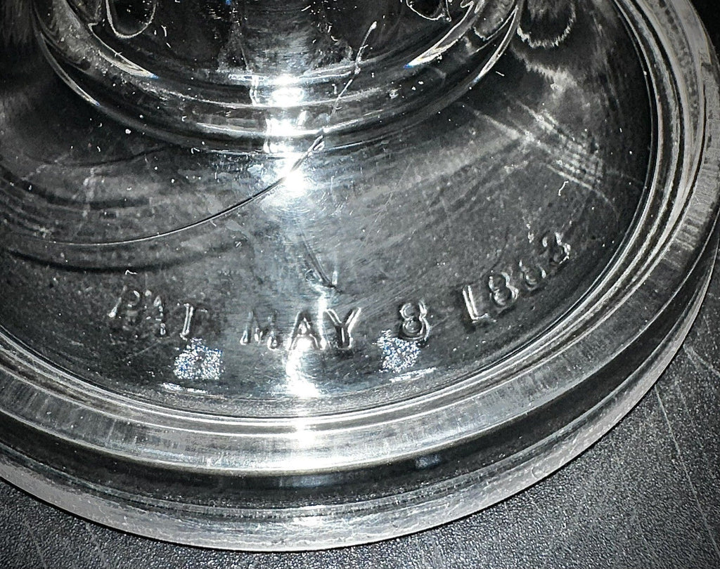 Opalescent Coin Spot Oil Kerosene Lamp 1883 Rare LaBelle Drip Foot Base Antique - AntiquesEtceteraOpalescent Coin Spot Oil Kerosene Lamp 1883 Rare LaBelle Drip Foot Base AntiqueAntiqueAntiquesEtcetera
