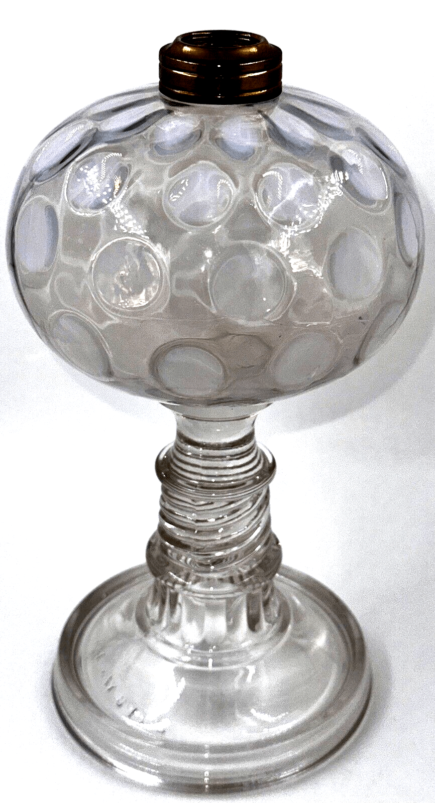 Opalescent Coin Spot Oil Kerosene Lamp 1883 Rare LaBelle Drip Foot Base Antique - AntiquesEtceteraOpalescent Coin Spot Oil Kerosene Lamp 1883 Rare LaBelle Drip Foot Base AntiqueAntiqueAntiquesEtcetera