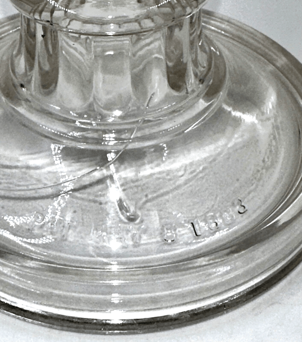 Opalescent Coin Spot Oil Kerosene Lamp 1883 Rare LaBelle Drip Foot Base Antique - AntiquesEtceteraOpalescent Coin Spot Oil Kerosene Lamp 1883 Rare LaBelle Drip Foot Base AntiqueAntiqueAntiquesEtcetera