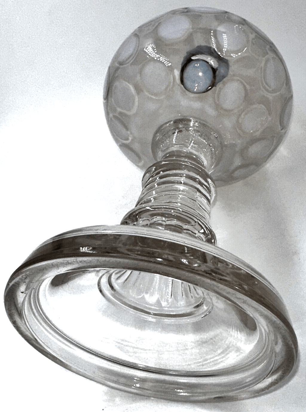Opalescent Coin Spot Oil Kerosene Lamp 1883 Rare LaBelle Drip Foot Base Antique - AntiquesEtceteraOpalescent Coin Spot Oil Kerosene Lamp 1883 Rare LaBelle Drip Foot Base AntiqueAntiqueAntiquesEtcetera