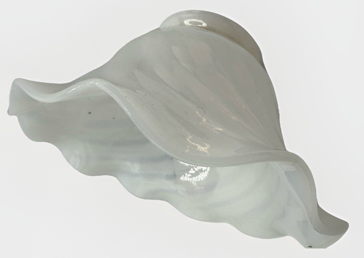 Opalescent Diagonal Swirl Lamp Shade Art Glass 2" Fitter with Gently Ruffled Rim - AntiquesEtceteraOpalescent Diagonal Swirl Lamp Shade Art Glass 2" Fitter with Gently Ruffled RimUnbrandedAntiquesEtcetera