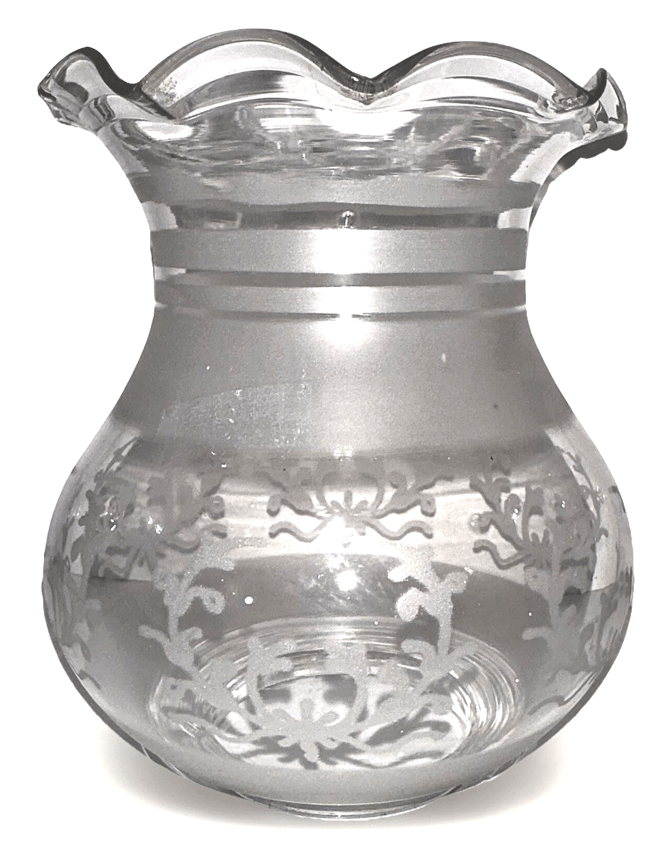 Oregon Lamp Shade Art Deco Wreath Oil Kerosene Glass w/ 3" Rim - Antique - AntiquesEtceteraOregon Lamp Shade Art Deco Wreath Oil Kerosene Glass w/ 3" Rim - AntiqueAntiqueAntiquesEtcetera