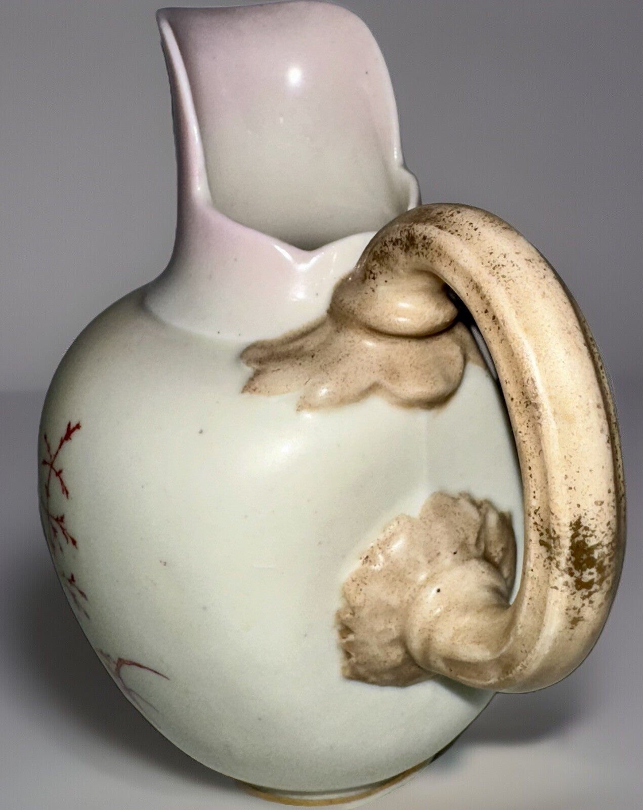 Oriental Lotus Flower Porcelain Creamer Pitcher Gold Gilt Trim 5 1/2" High - AntiquesEtceteraOriental Lotus Flower Porcelain Creamer Pitcher Gold Gilt Trim 5 1/2" HighAntiquesEtceteraAntiquesEtcetera
