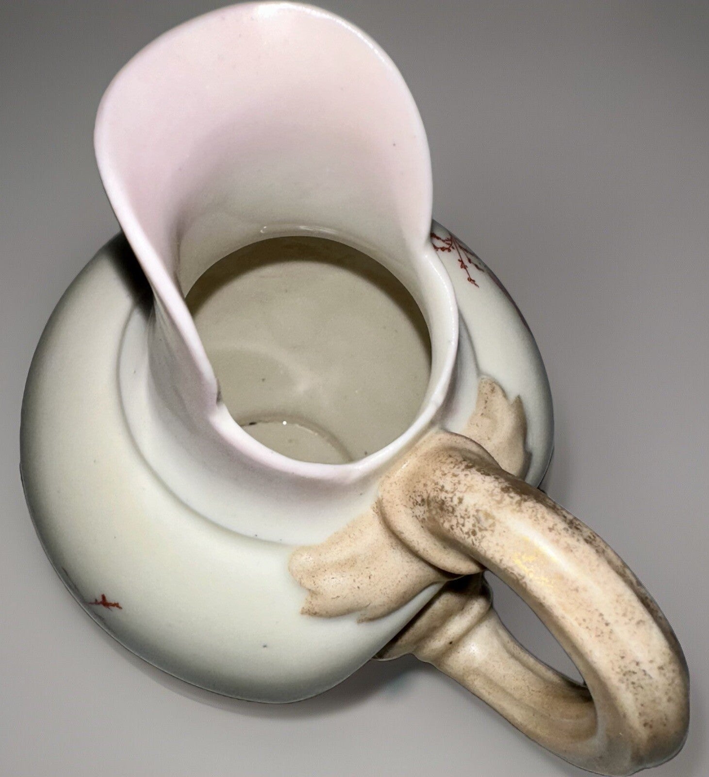 Oriental Lotus Flower Porcelain Creamer Pitcher Gold Gilt Trim 5 1/2" High - AntiquesEtceteraOriental Lotus Flower Porcelain Creamer Pitcher Gold Gilt Trim 5 1/2" HighAntiquesEtceteraAntiquesEtcetera
