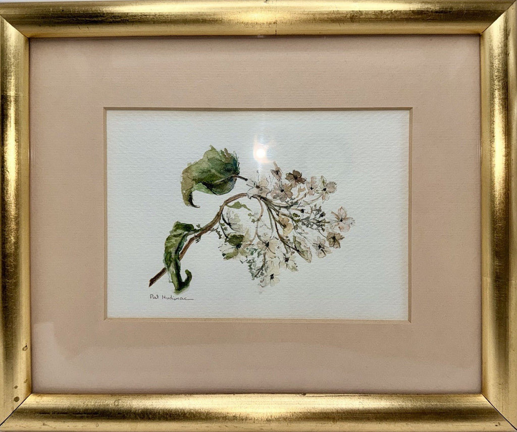 Original Watercolor by Pat Hudimac Flowering Dogwood Signed, Matted, Gold Frame - AntiquesEtceteraOriginal Watercolor by Pat Hudimac Flowering Dogwood Signed, Matted, Gold FrameAntiquesEtceteraAntiquesEtcetera