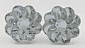 Pair Candle Holder Cups Thick Solid Glass Pinwheel Flower Shape - AntiquesEtceteraPair Candle Holder Cups Thick Solid Glass Pinwheel Flower ShapeUnmarkedAntiquesEtcetera