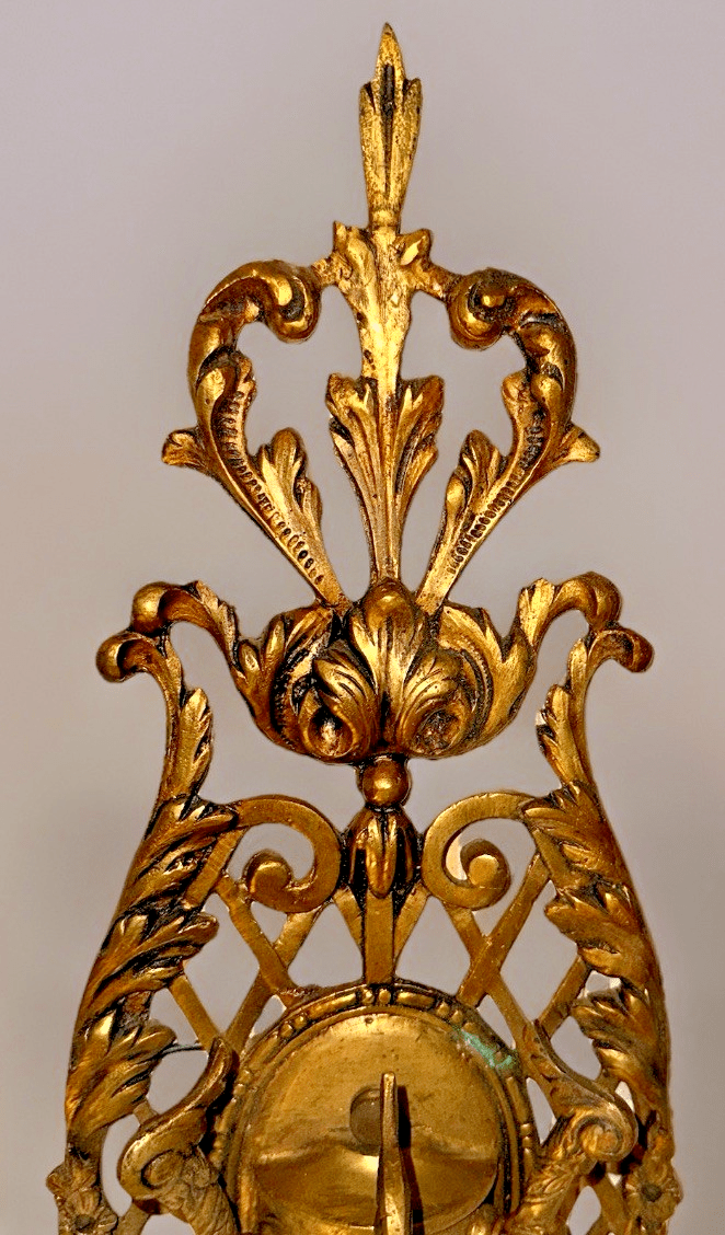 Pair Louis XV 3 - Arm Wall Sconces Cast Brass French Provincial 20" x 16" Working - AntiquesEtceteraPair Louis XV 3 - Arm Wall Sconces Cast Brass French Provincial 20" x 16" WorkingAntiquesEtceteraAntiquesEtcetera