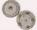 Pair of 18th Century Chelsea Porcelain Plates / Pheasant and Floral / No ChipsAntiquesEtcetera
