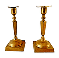 Pair of Brass Candlesticks Candle Holders 5 1/2" High 2 3/8 Bases - AntiquesEtceteraPair of Brass Candlesticks Candle Holders 5 1/2" High 2 3/8 BasesUnbrandedAntiquesEtcetera