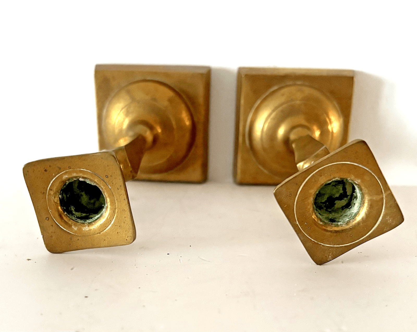 Pair of Brass Candlesticks Candle Holders 5 1/2" High 2 3/8 Bases - AntiquesEtceteraPair of Brass Candlesticks Candle Holders 5 1/2" High 2 3/8 BasesUnbrandedAntiquesEtcetera