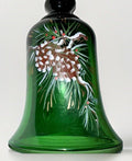 Pairpoint Bryden Hand Painted Christmas Bell Enamel Signed "P" '89 Emerald Green - AntiquesEtceteraPairpoint Bryden Hand Painted Christmas Bell Enamel Signed "P" '89 Emerald GreenPairpointAntiquesEtcetera