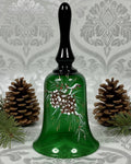 Pairpoint Bryden Hand Painted Christmas Bell Enamel Signed "P" '89 Emerald GreenAntiquesEtcetera