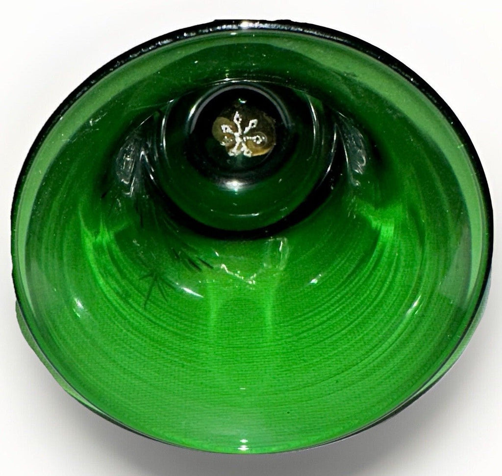 Pairpoint Bryden Hand Painted Christmas Bell Enamel Signed "P" '89 Emerald Green - AntiquesEtceteraPairpoint Bryden Hand Painted Christmas Bell Enamel Signed "P" '89 Emerald GreenPairpointAntiquesEtcetera