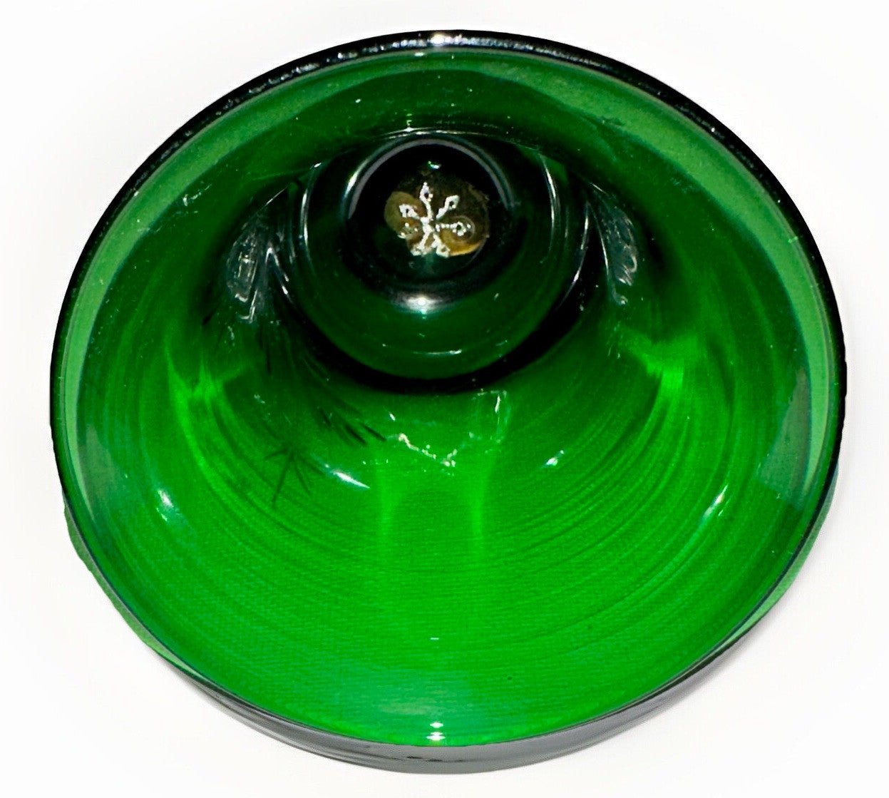 Pairpoint Bryden Hand Painted Christmas Bell Enamel Signed "P" '89 Emerald Green - AntiquesEtceteraPairpoint Bryden Hand Painted Christmas Bell Enamel Signed "P" '89 Emerald GreenPairpointAntiquesEtcetera