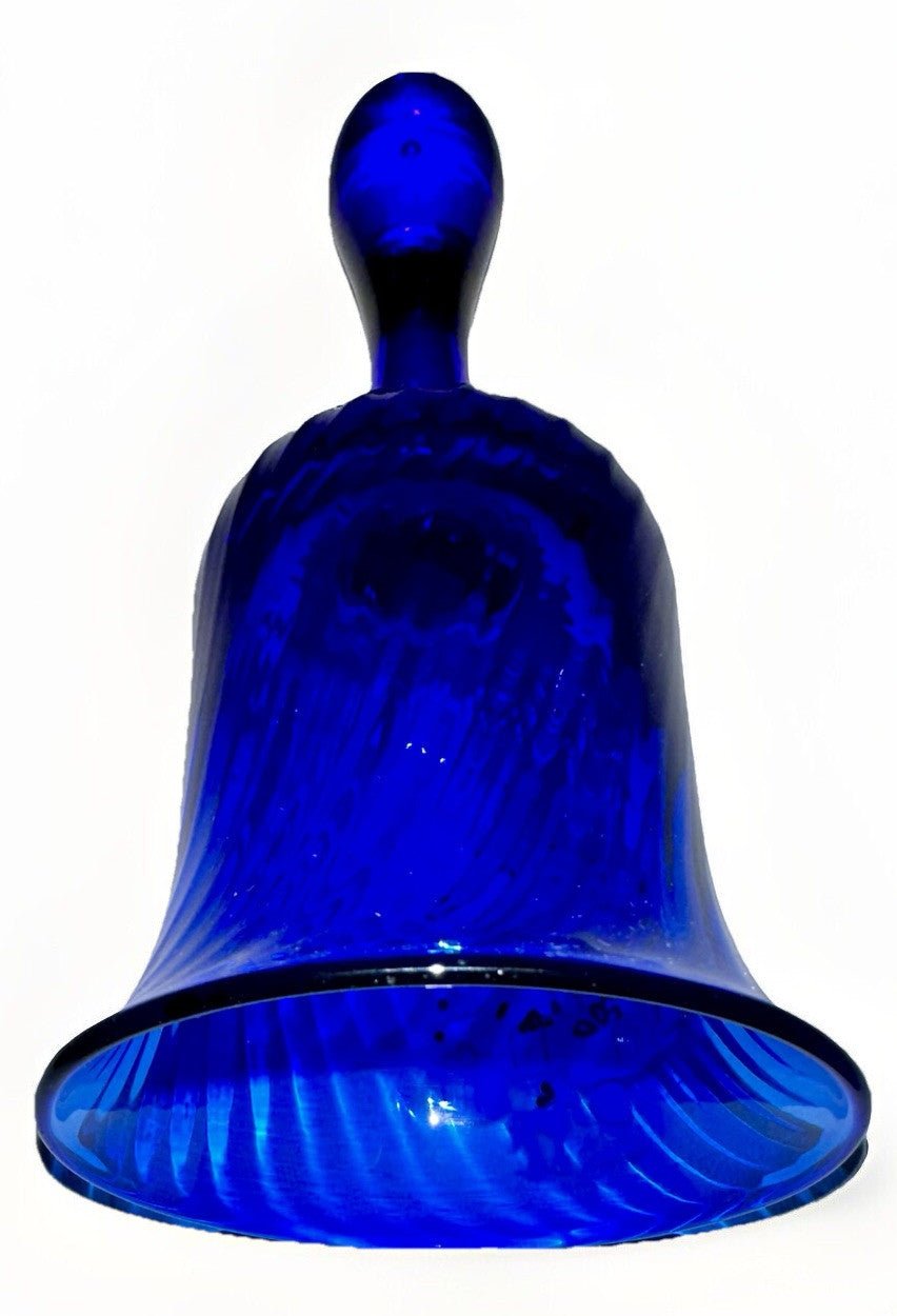 Pairpoint Bryden Hand Painted Christmas Bell Enameled Signed "P" Cobalt Blue - AntiquesEtceteraPairpoint Bryden Hand Painted Christmas Bell Enameled Signed "P" Cobalt BluePairpointAntiquesEtcetera