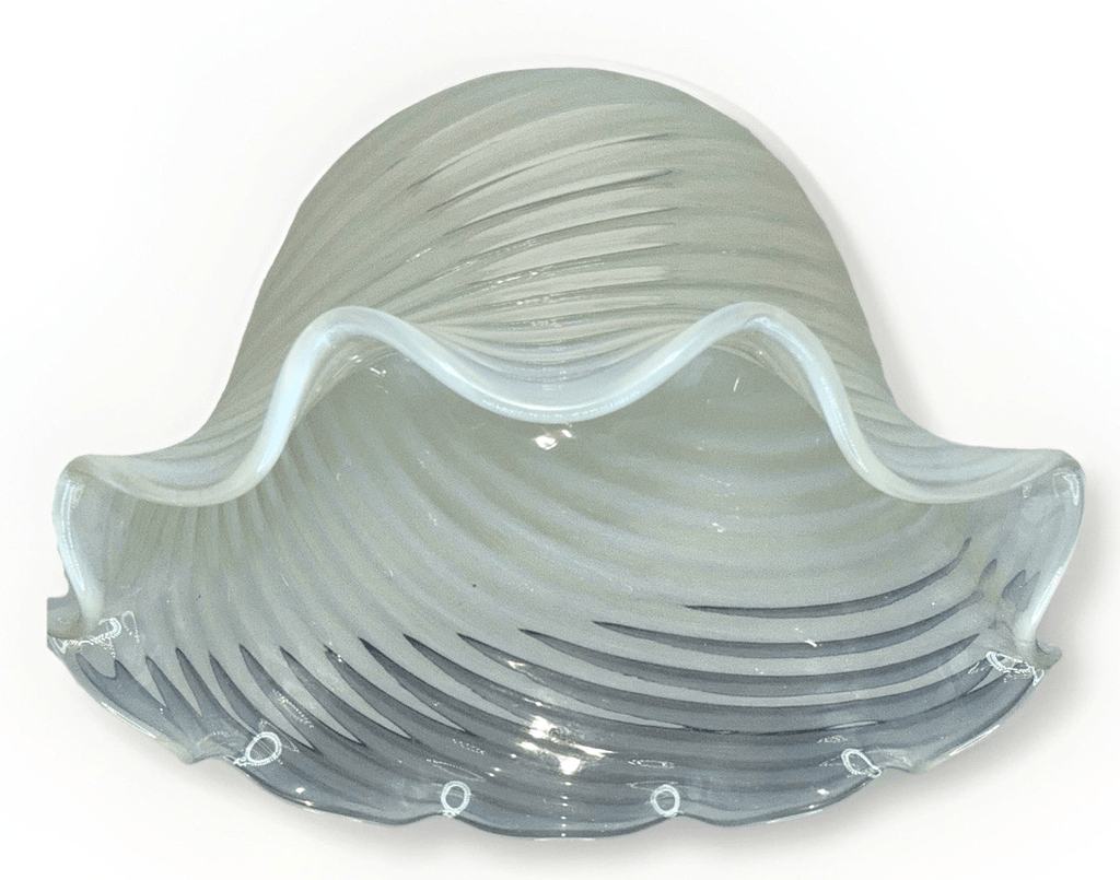 Pearly Opalescent Glass Lamp Shade Frilly Ruffled Rim 5" Diameter 2 1/4" Rim - AntiquesEtceteraPearly Opalescent Glass Lamp Shade Frilly Ruffled Rim 5" Diameter 2 1/4" RimUnbrandedAntiquesEtcetera