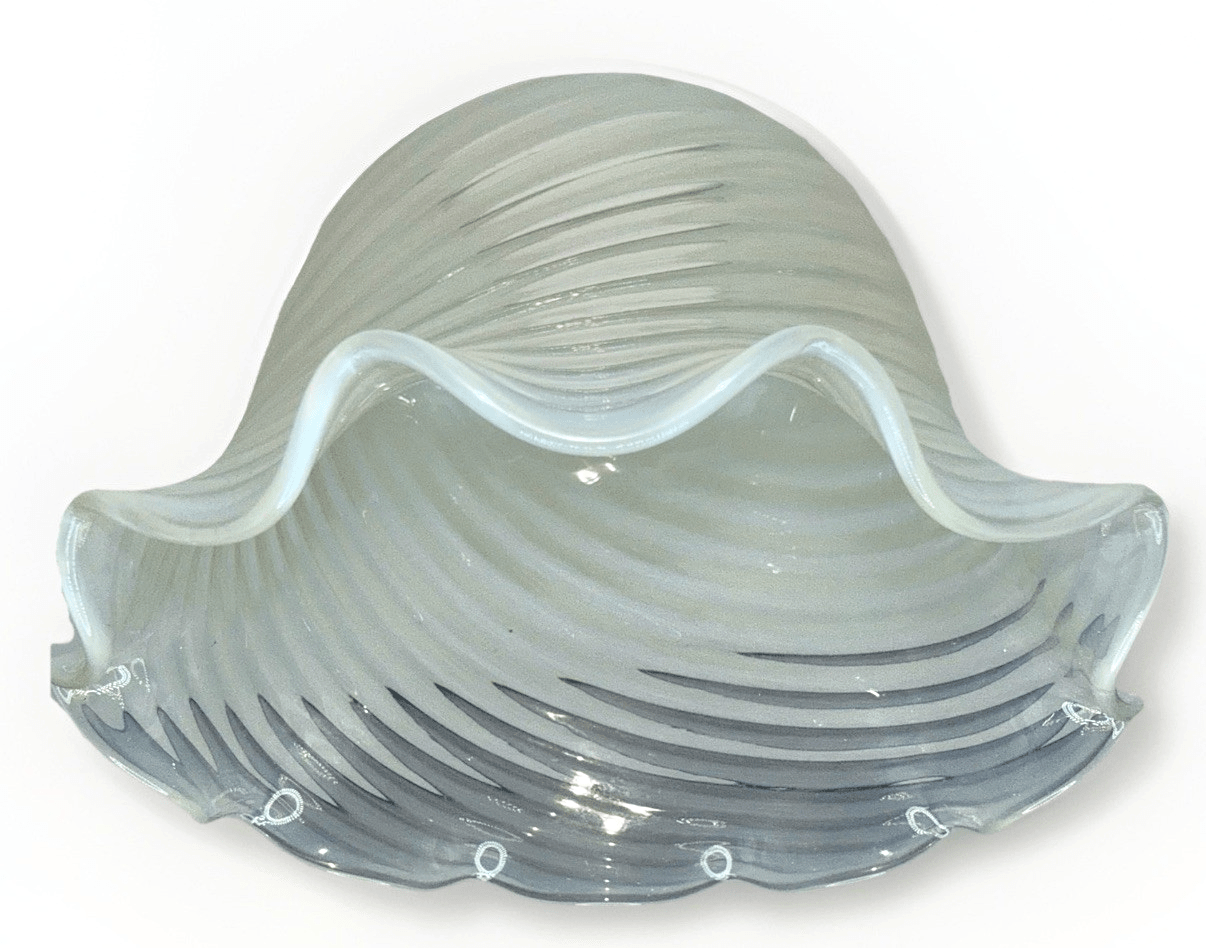 Pearly Opalescent Glass Lamp Shade Frilly Ruffled Rim 5" Diameter 2 1/4" Rim - AntiquesEtceteraPearly Opalescent Glass Lamp Shade Frilly Ruffled Rim 5" Diameter 2 1/4" RimUnbrandedAntiquesEtcetera